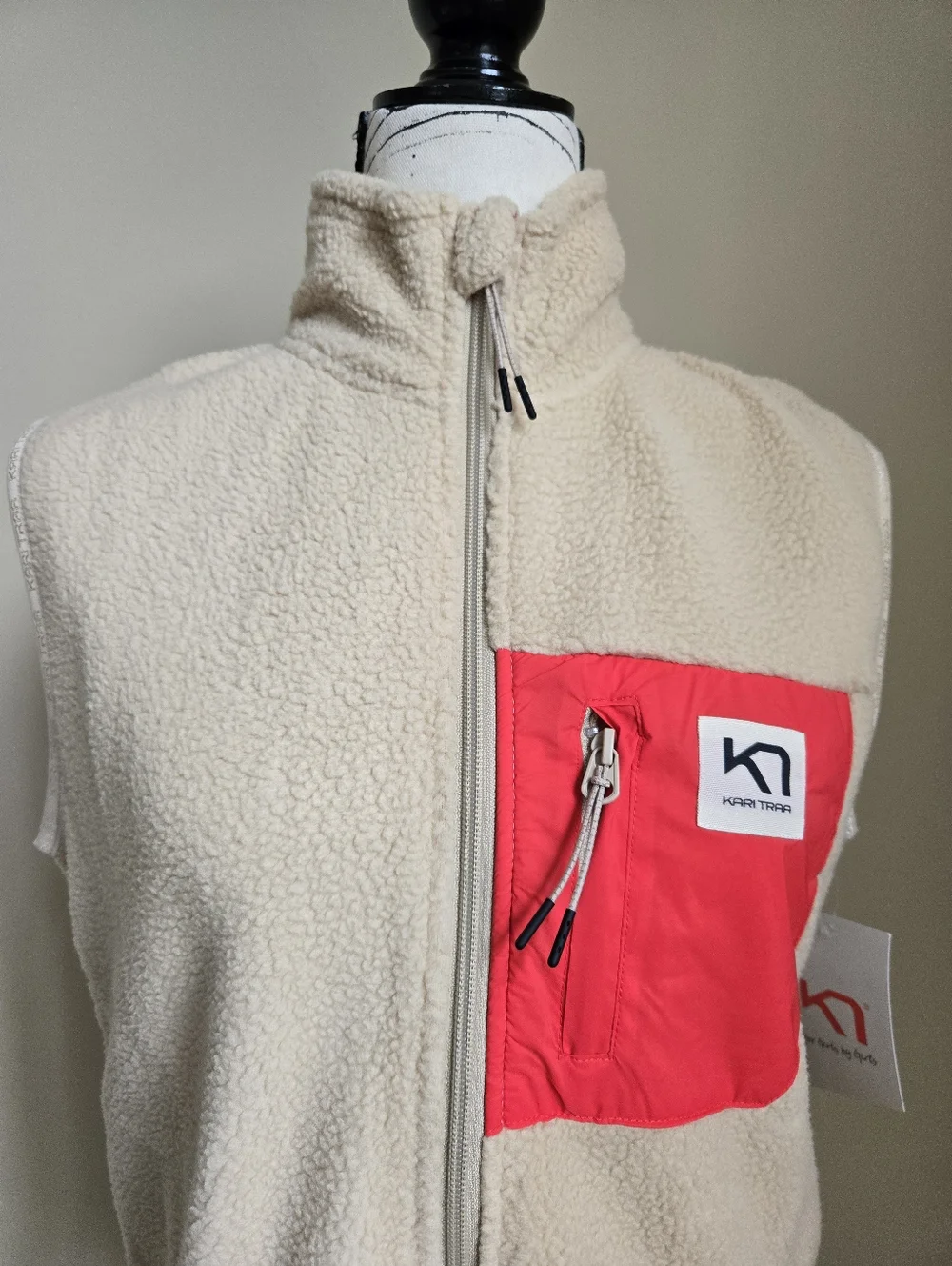 Kari Traa Rothe Vest Womens M Full Zip Oat - Picture 2 of 10